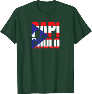 Papi Chulo Puerto Rico Flag Boricua Gift T-Shirt - T-Shirt | Forest