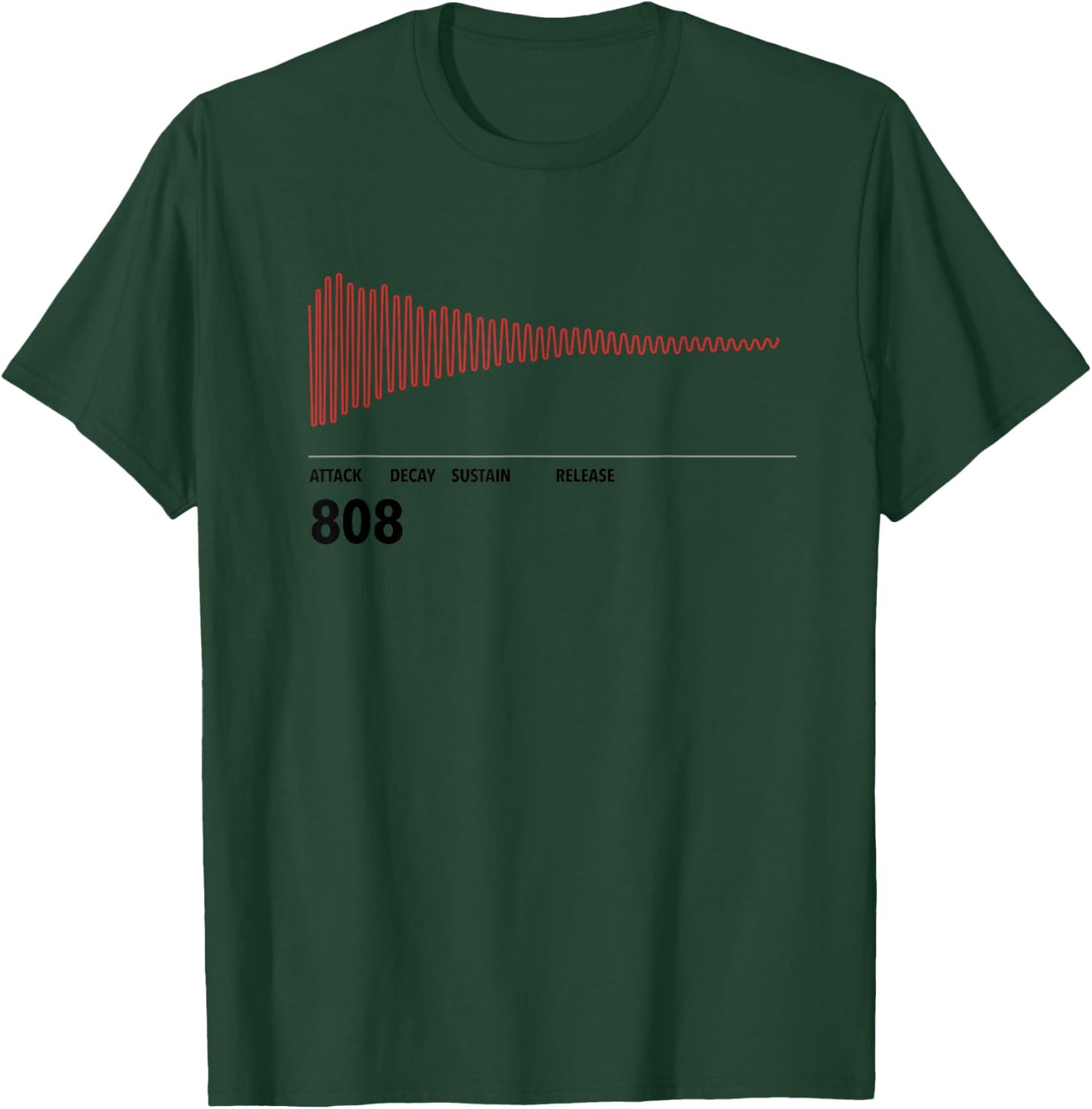 808 Drum Sine Wave Trap Rap Drummer Music Producer DJ Plugin T-Shirt - T-Shirt | Forest
