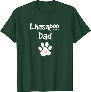 Lhasapoo Dad Lhasa Apso Poodle Mix Breed Dog T-Shirt - T-Shirt | Forest
