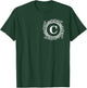 Personalized Monogram Letter C Initial Cute Floral Wreath T-Shirt - T-Shirt | Forest