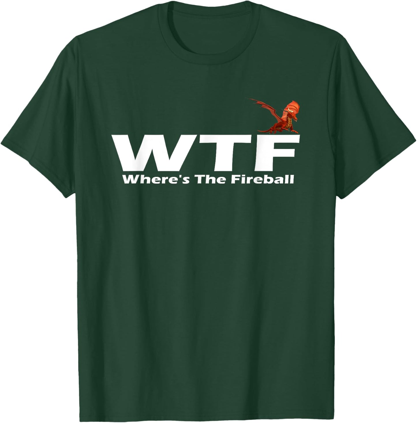 Where's The Fireball Black -Adults Classic Fit Short Sleeve Cotton T-Shirt - T-Shirt | Forest