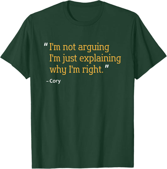 CORY Gift Quote Funny Birthday Personalized Name Idea T-Shirt - T-Shirt | Forest