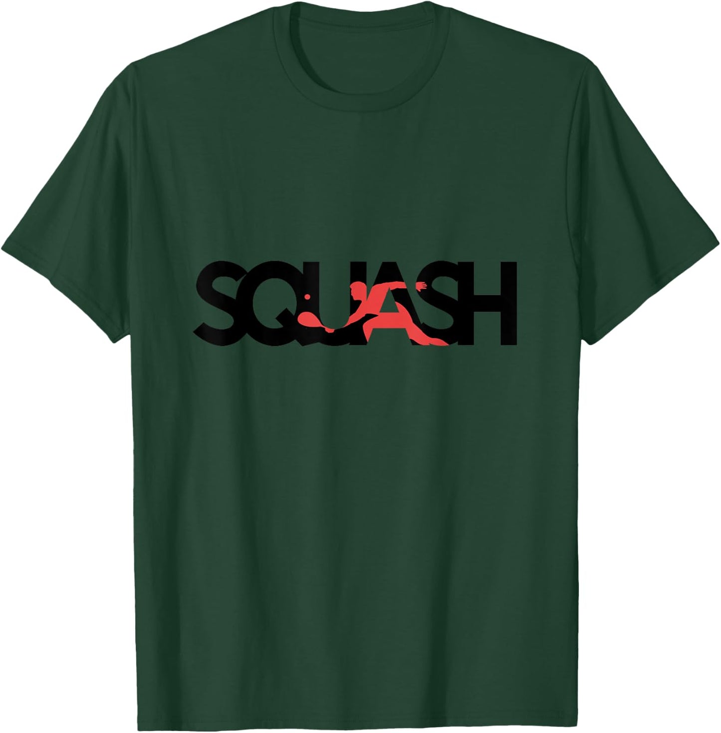 Squash Gift Ball Court Shoes Racket T-Shirt - T-Shirt | Forest