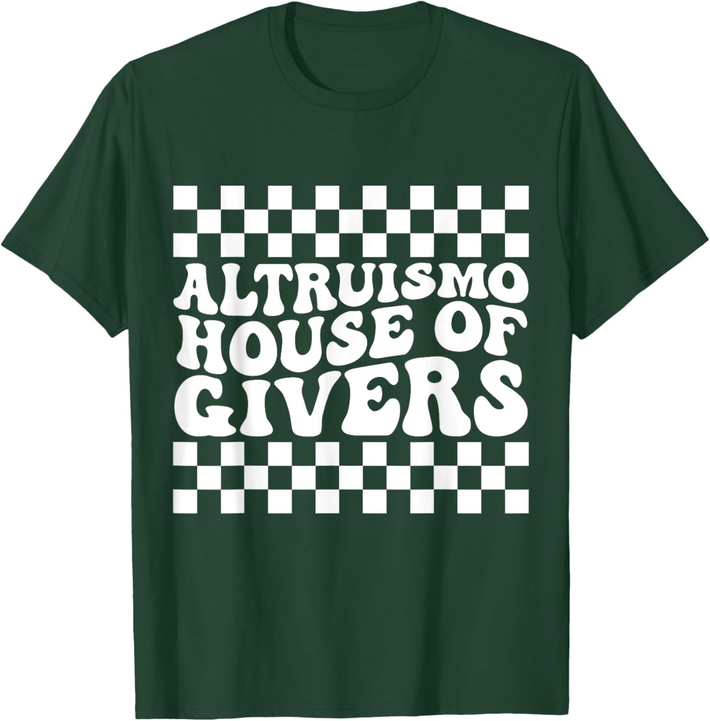 ALTRUISMO House Of Givers Black Retro Groovy Social ALTRUISM T-Shirt - T-Shirt | Forest
