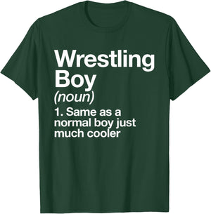 Wrestling Boy Definition Funny Sports T-Shirt - T-Shirt | Forest