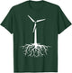 Wind Power - Ecology Electricity Bio CO2 Windmill T-Shirt - T-Shirt | Forest