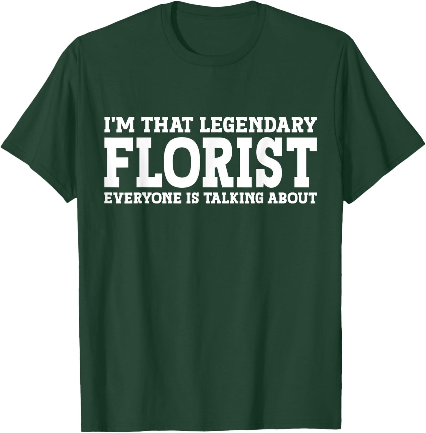 Florist Job Title Employee Funny Worker Profession Florist T-Shirt - T-Shirt | Forest