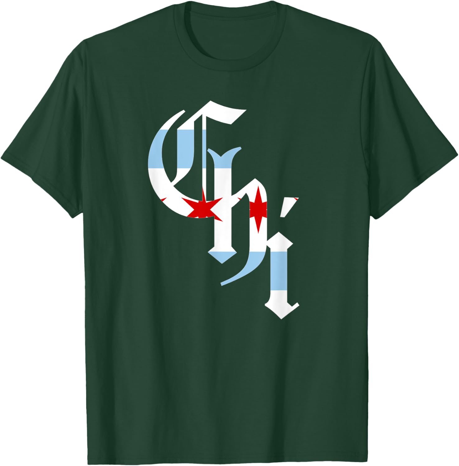 CHI Chicago Flag City T-Shirt - T-Shirt | Forest