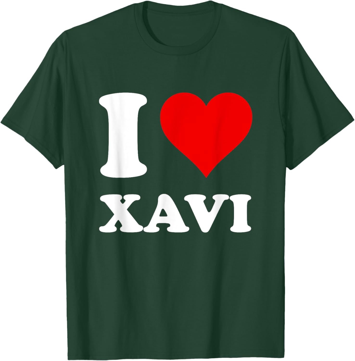 Red Heart I Love Xavi T-Shirt - T-Shirt | Forest