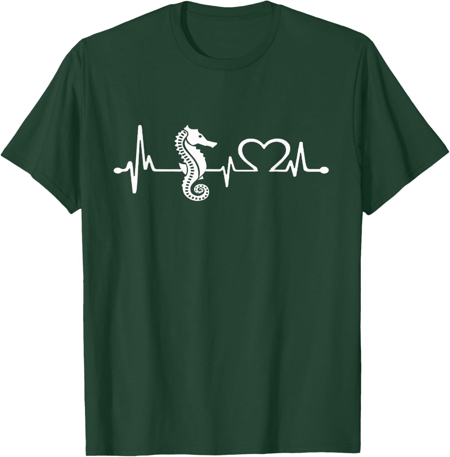 Love seahorse Women Shirt heartbeat seahorse Lover girl T-Shirt - T-Shirt | Forest