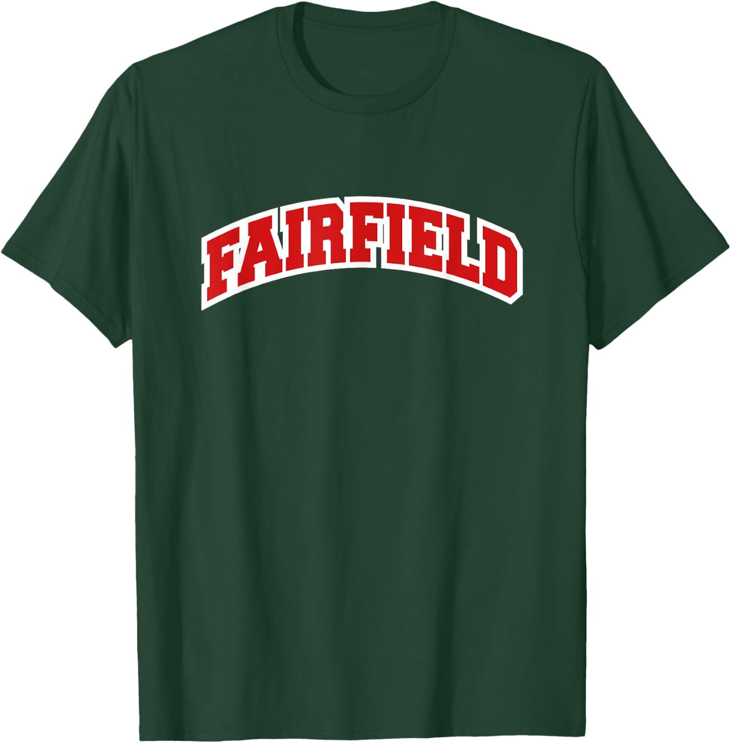 Fairfield Connecticut Varsity Style Vintage T-Shirt - T-Shirt | Forest