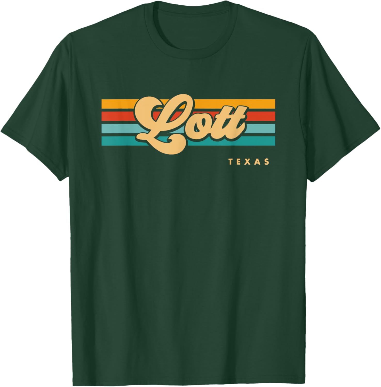 Vintage Sunset Stripes Lott, Texas T-Shirt - T-Shirt | Forest