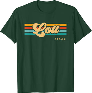 Vintage Sunset Stripes Lott, Texas T-Shirt - T-Shirt | Forest