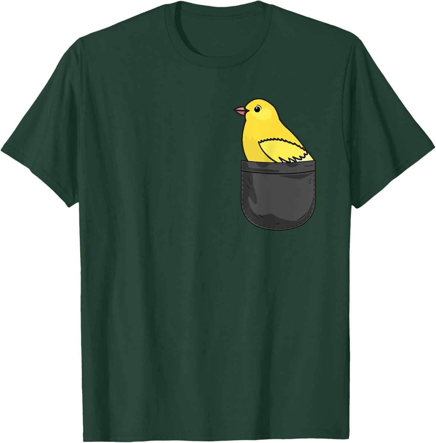 Canary in Pocket Funny Animal Lover Gift T-Shirt - T-Shirt | Forest
