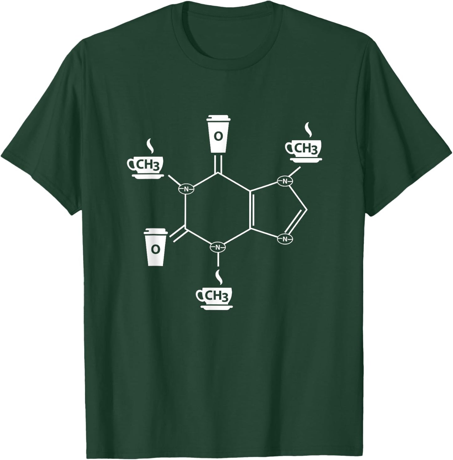 Caffeine Molecule Barista T-Shirt - T-Shirt | Forest