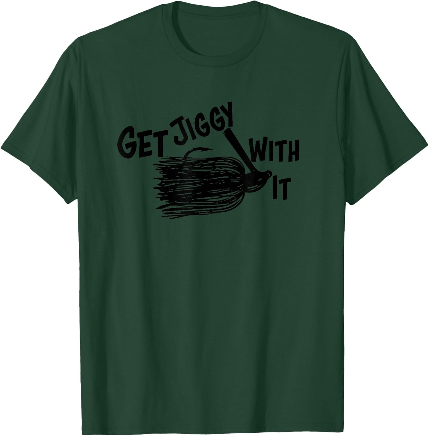 Get Jiggy With It Funny Bass Fishing Lure T-Shirt - T-Shirt | Forest