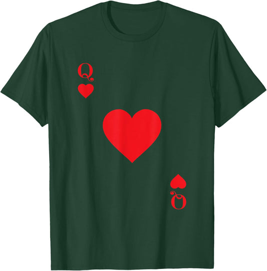 Queen Hearts Shirt Women Girls Poker Playing Cards Queen T-Shirt - T-Shirt | Forest