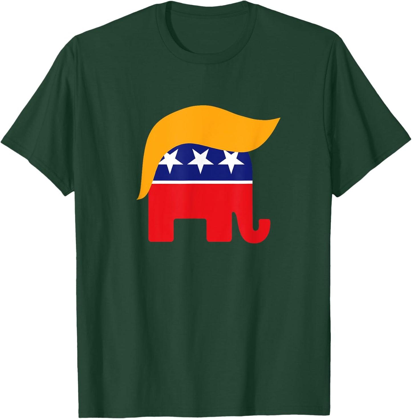 President Donald Trump GOP Republican Elephant Hair Logo T-Shirt - T-Shirt | Forest