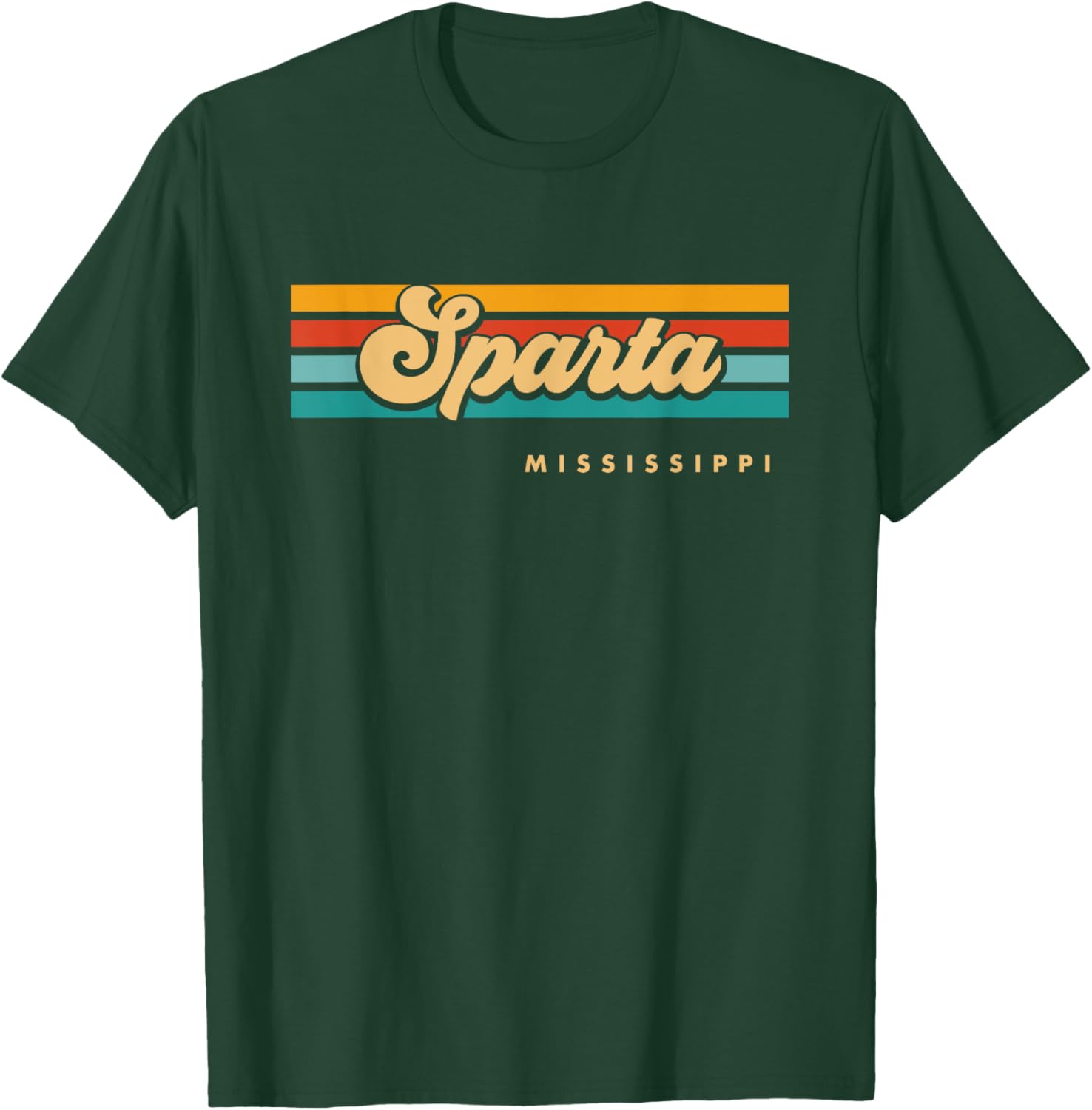 Vintage Sunset Stripes Sparta, Mississippi T-Shirt - T-Shirt | Forest