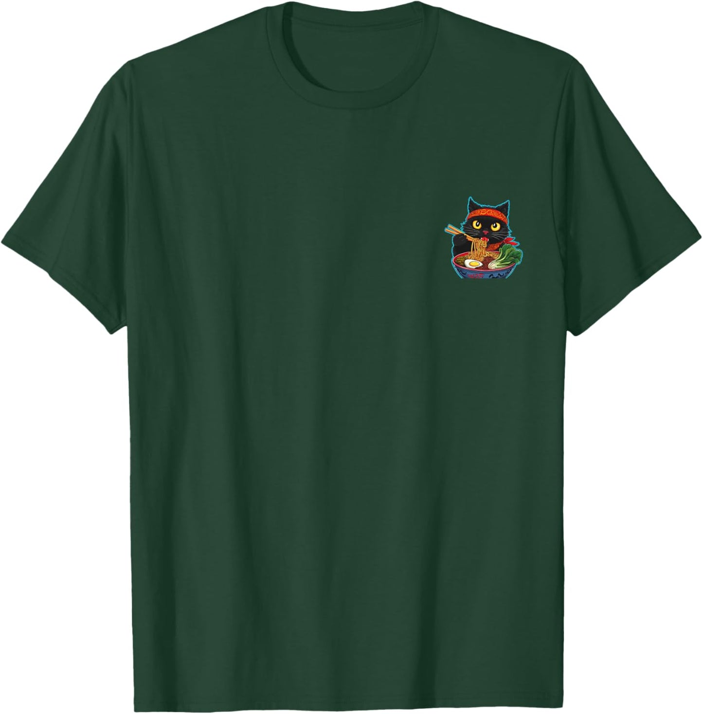 Cat Ramen Noodle Japanese Manga Cat T-Shirt - T-Shirt | Forest