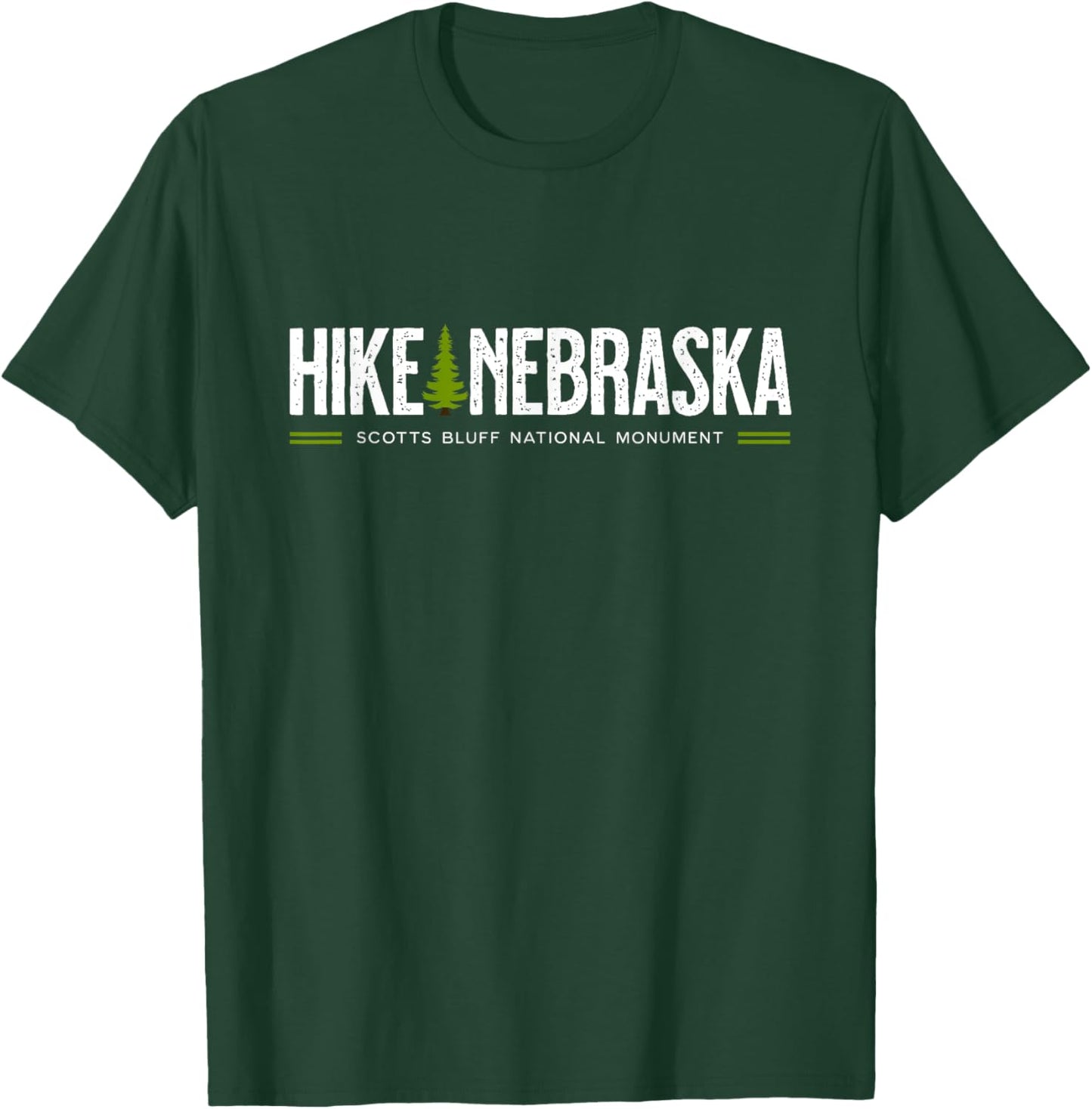 Nebraska Scotts Bluff Monument Hike Tree Retro Graphic T-Shirt - T-Shirt | Forest