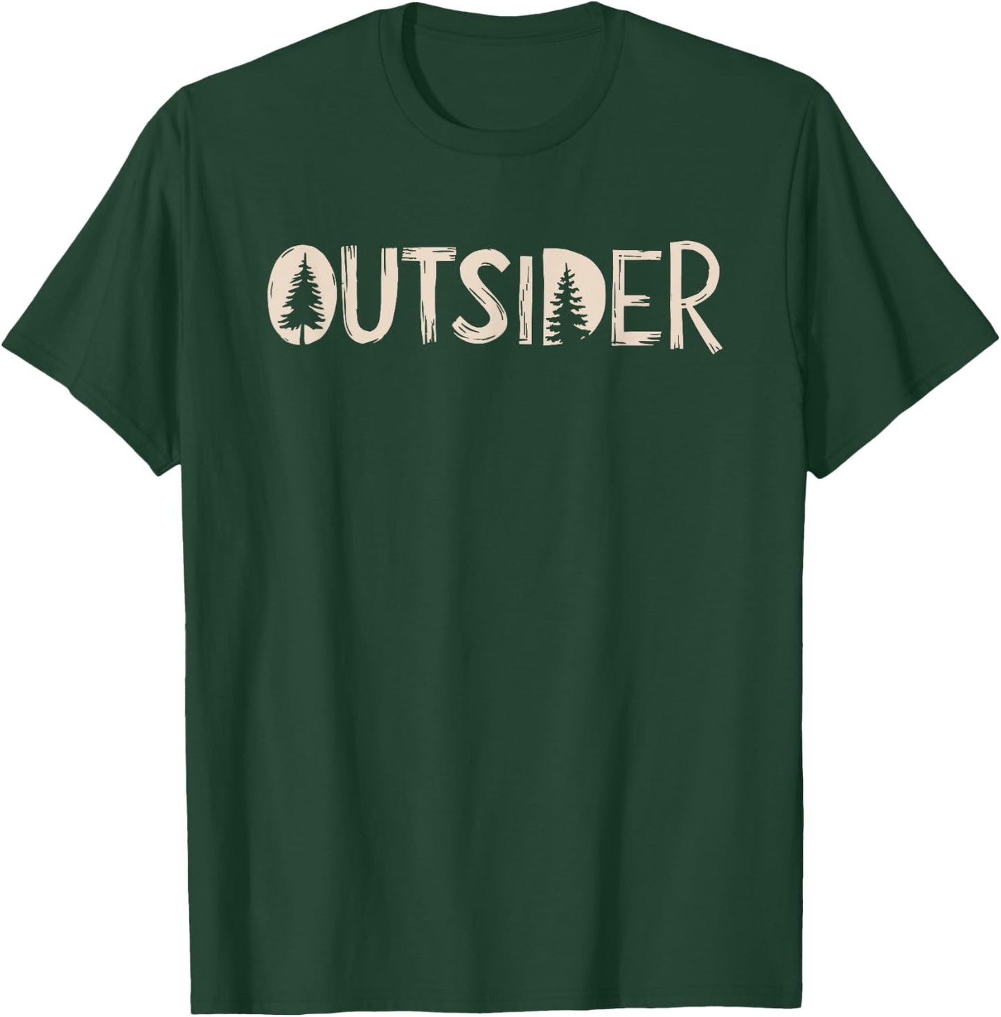 Outsider Mountains Forest Fishing Camping Hiking Wilderness T-Shirt - T-Shirt | Forest