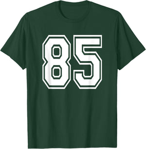 Number 85 Numbered Uniform Sports Jersey Team 85th Birthday T-Shirt - T-Shirt | Forest