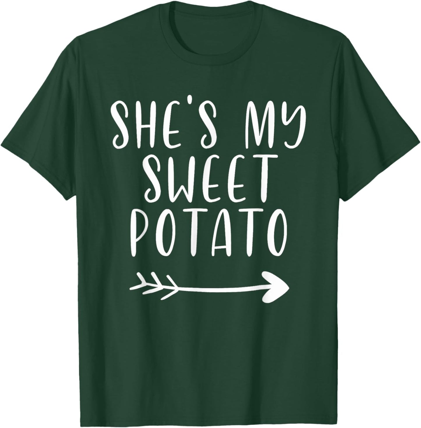 Thanksgiving Matching Couple She's My Sweet Potato I Yam Set T-Shirt - T-Shirt | Forest