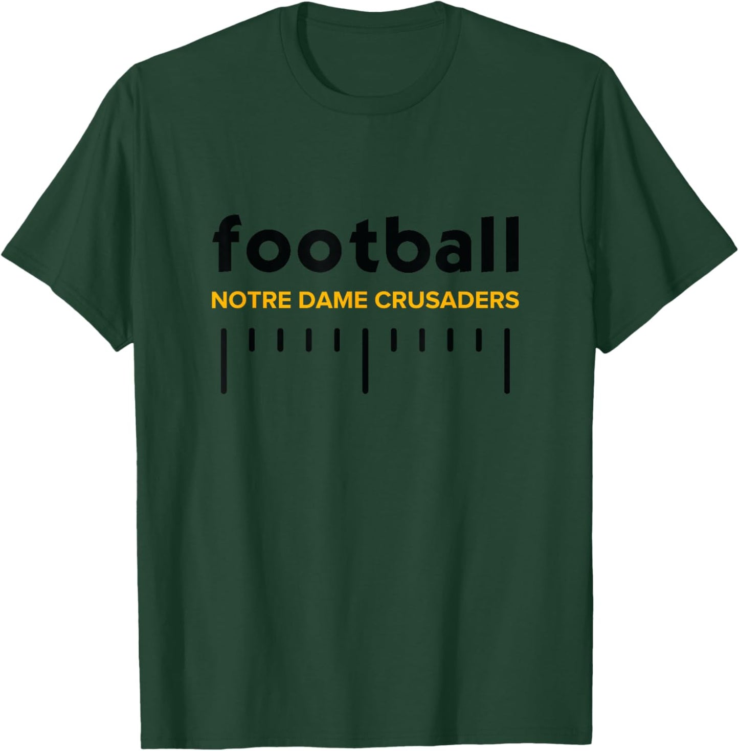 Notre Dame Crusaders Football Lines HS T-Shirt - T-Shirt | Forest