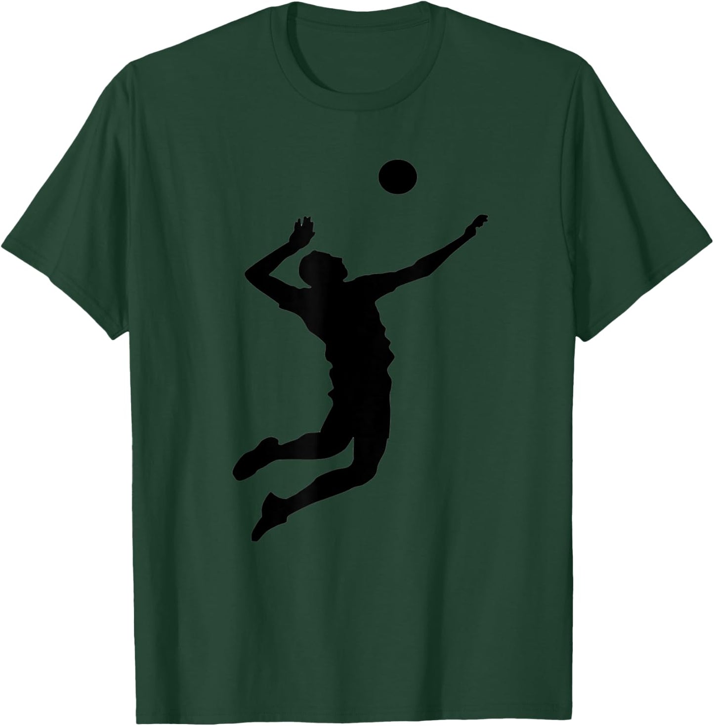volleyball player spiking ball Gifts men T-Shirt - T-Shirt | Forest