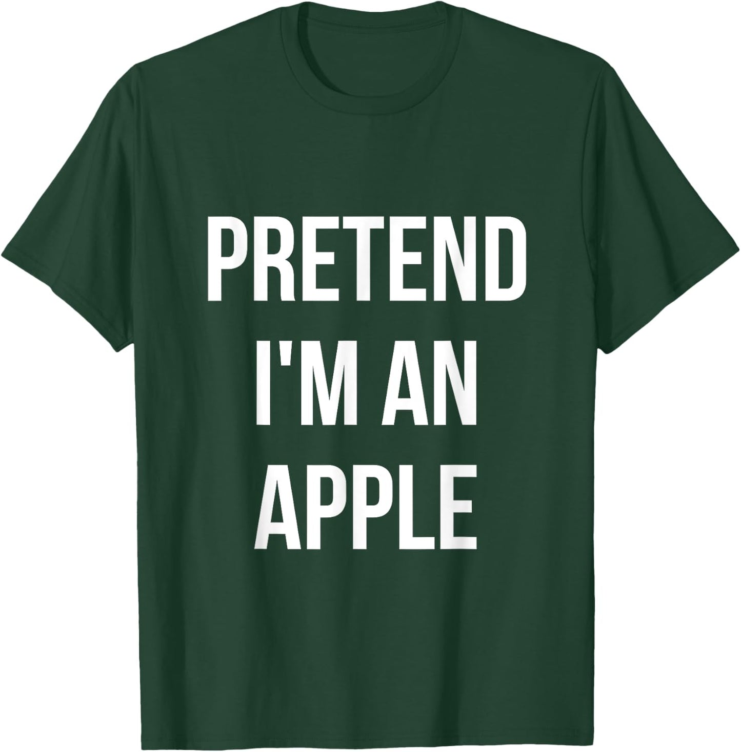 Pretend I'm an Apple Shirt Adult Costume Halloween Red T-Shirt - T-Shirt | Forest