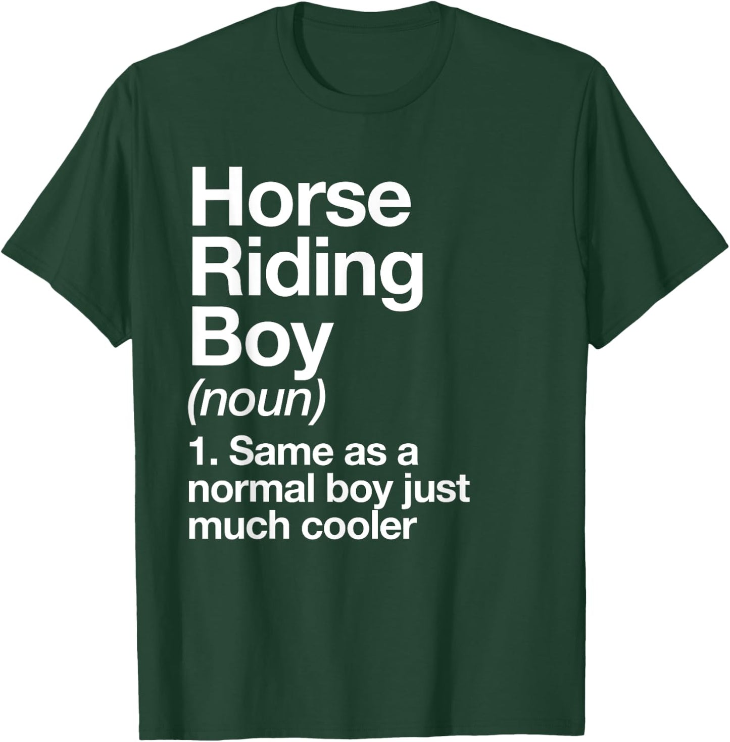 Horse Riding Boy Definition Funny Sports T-Shirt - T-Shirt | Forest