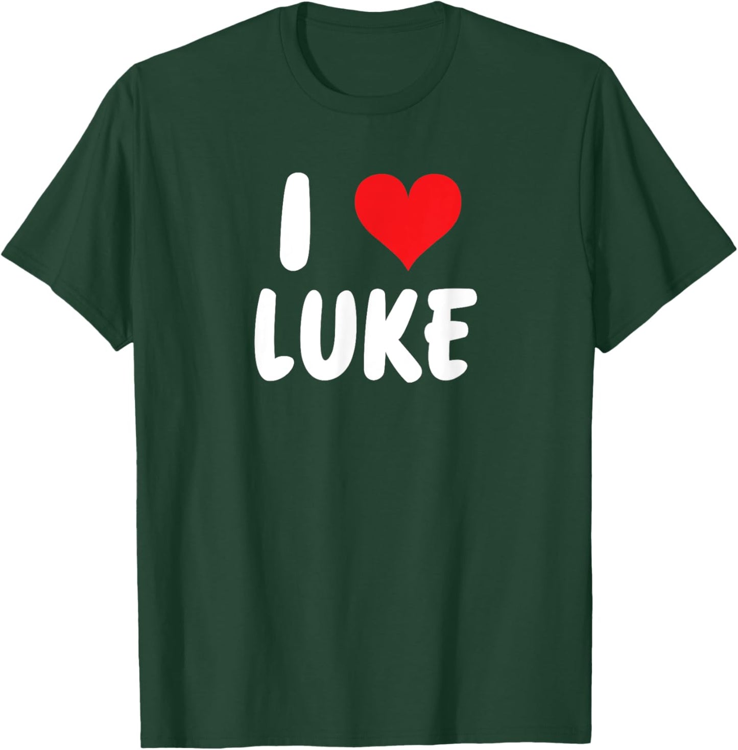 I Love Luke - Heart - Name T-Shirt - T-Shirt | Forest