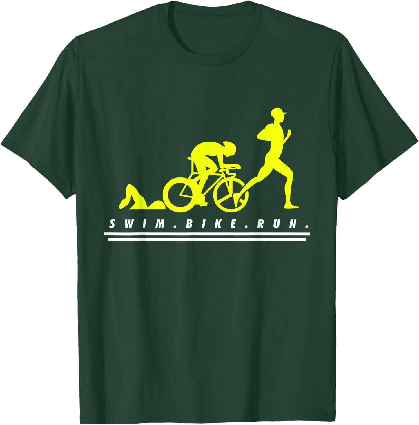 Triathlon Gift triathletes swimming bike running T-Shirt - T-Shirt | Forest