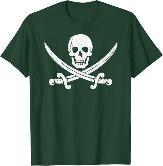 Skull Crossbones Pirate shirts T-Shirt - T-Shirt | Forest
