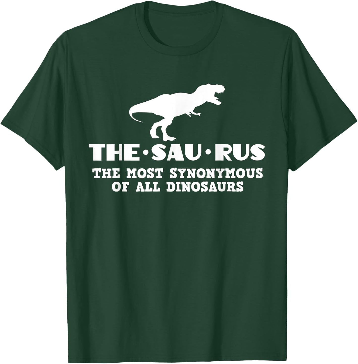 Funny Thesaurus Dinosaur Grammar Librarian Vocabulary T-Shirt - T-Shirt | Forest