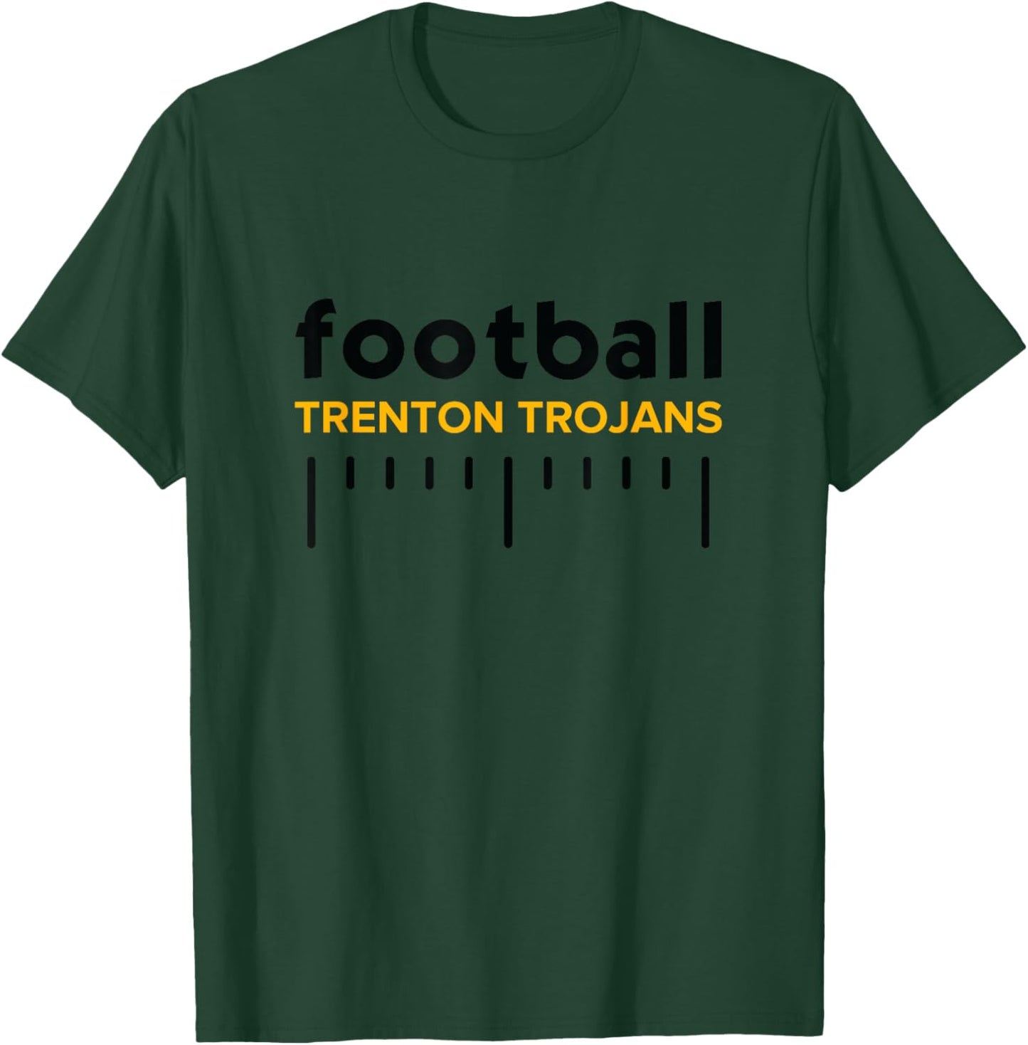 Trenton Trojans Football Lines HS T-Shirt - T-Shirt | Forest