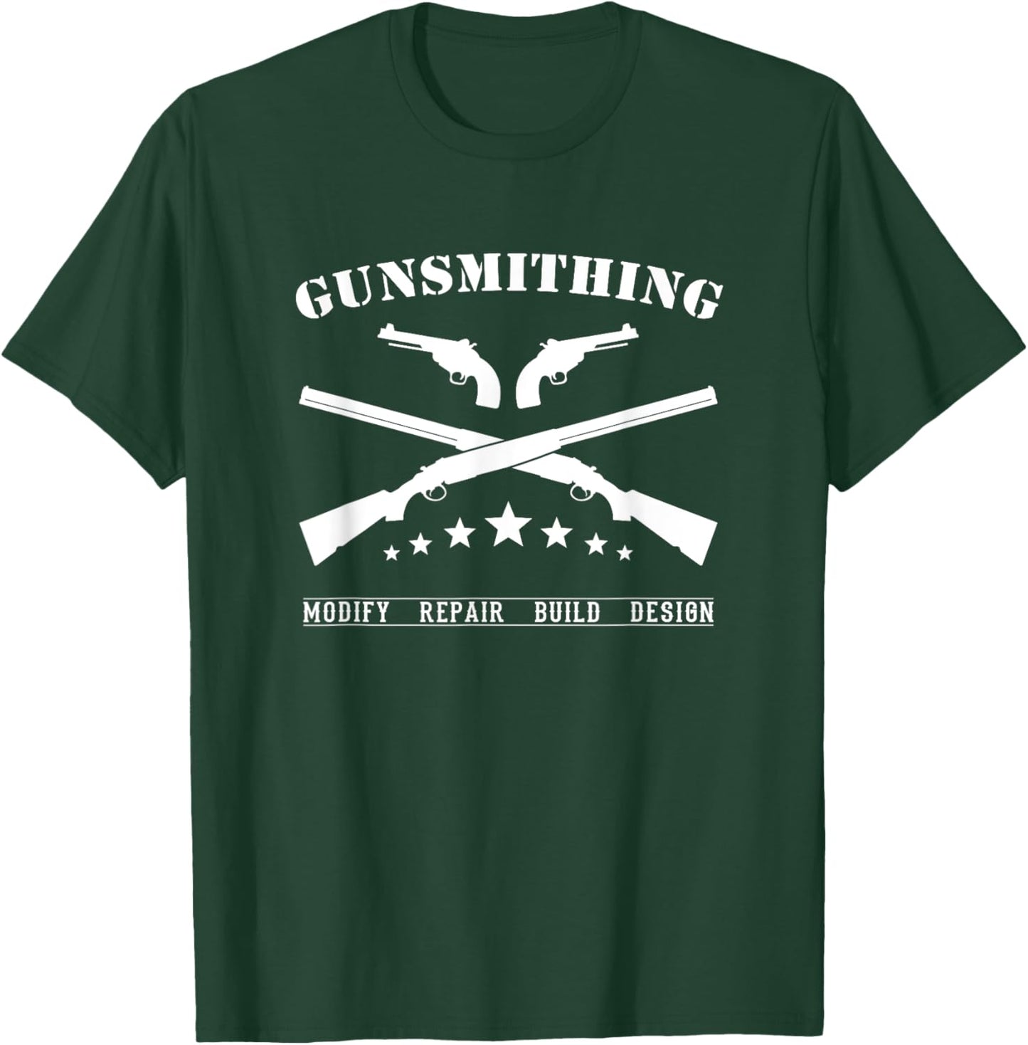 Gunsmithing Gun Engraver Custom Gun Builder Gunsmith T-Shirt - T-Shirt | Forest