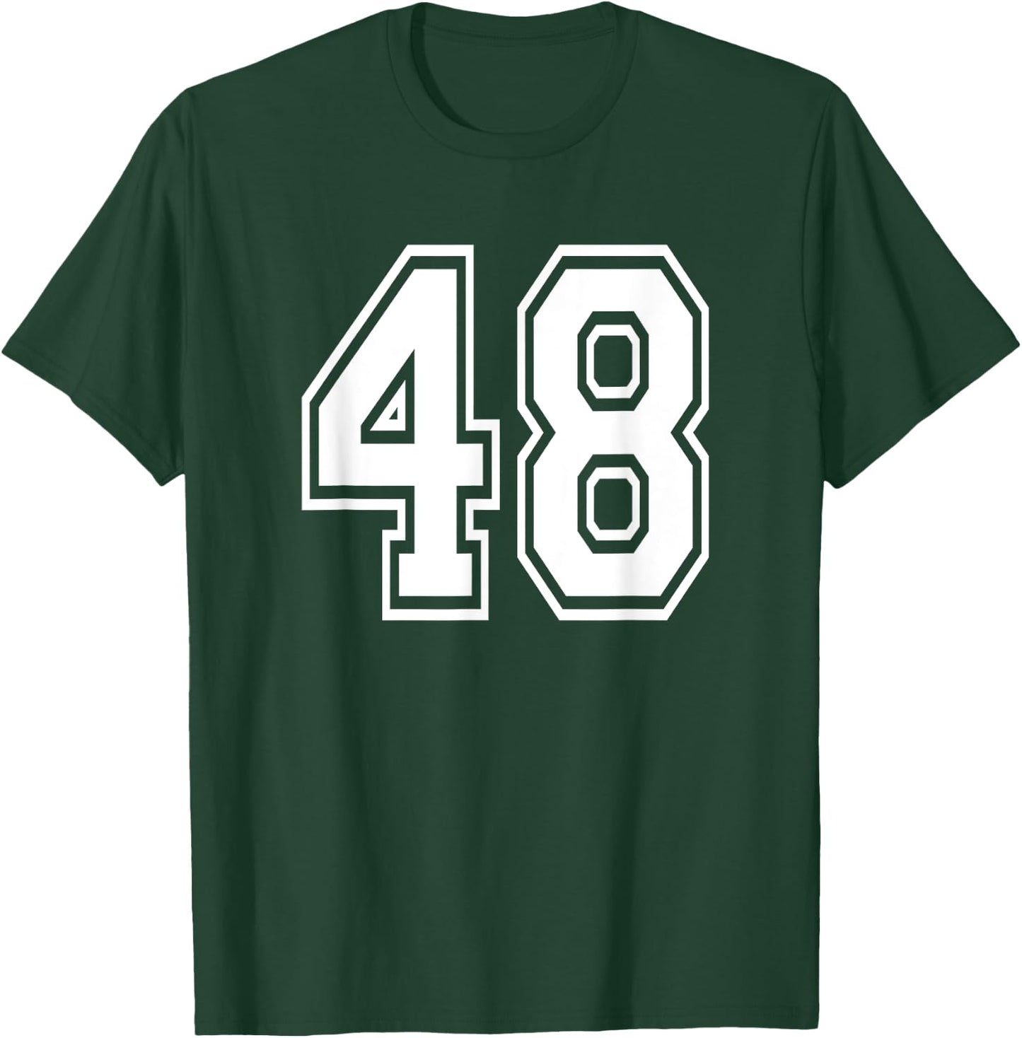 Number 48 Birthday Gift Sports Player Team Numbered Jersey T-Shirt - T-Shirt | Forest