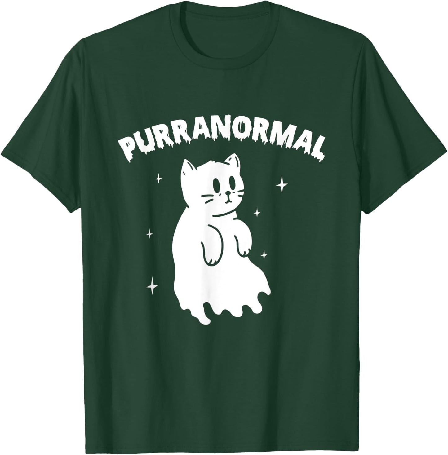 Purranormal Halloween Cat Ghost T-Shirt - T-Shirt | Forest