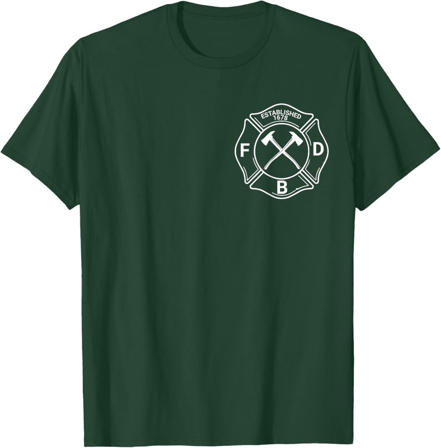Boston Fire Department, Firefighter T-Shirt - T-Shirt | Forest