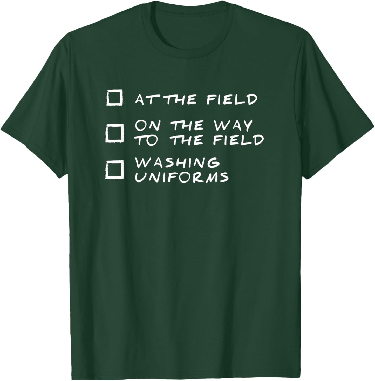 Funny Women Sports Mom Checklist Soccer Cheer Football T-Shirt - T-Shirt | Forest