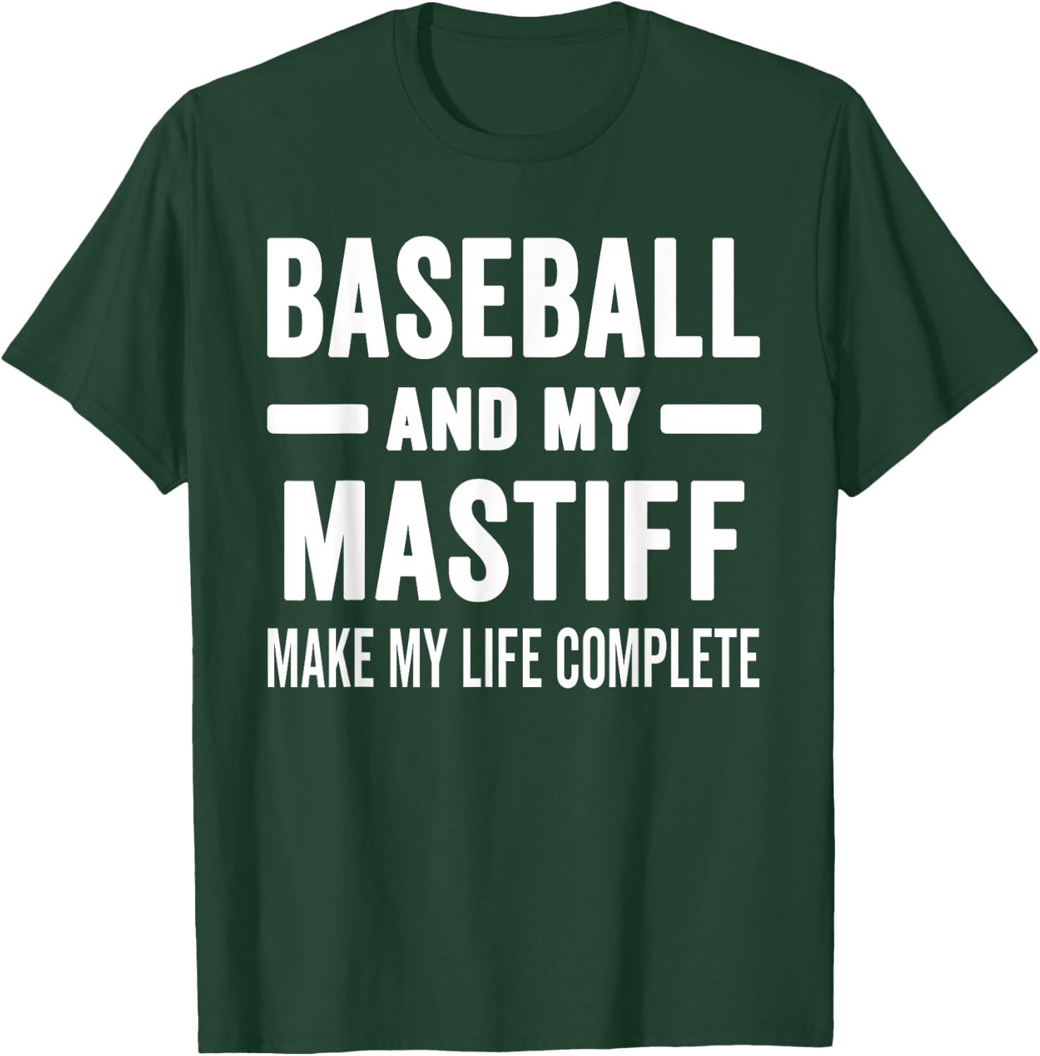 Baseball And My Mastiff Mama Shirt Dog Lover Baseball Mom Men Women T-Shirt - T-Shirt | Forest