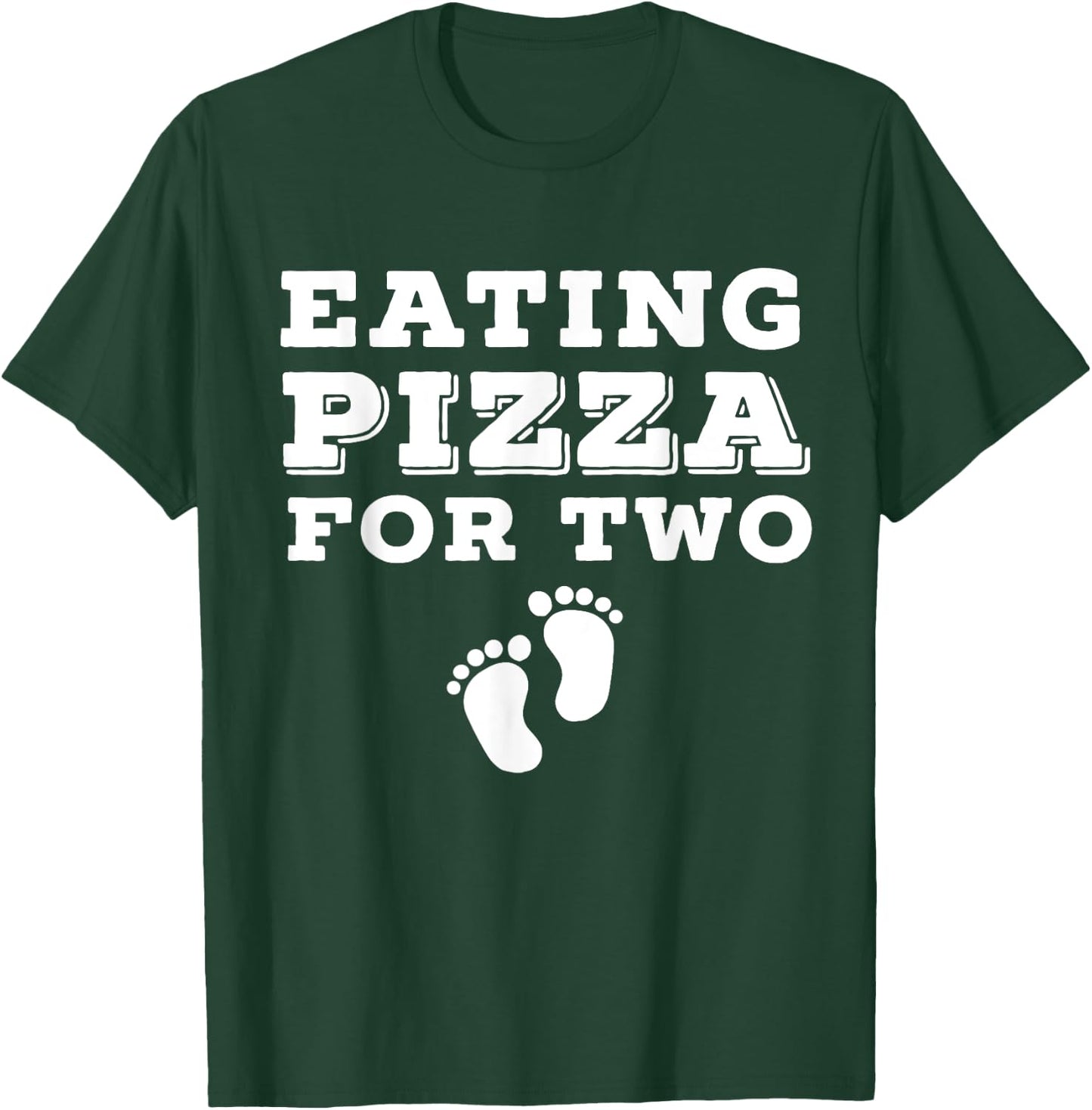 Eating Pizza For Two - Baby Feet Image T-Shirt - T-Shirt | Forest