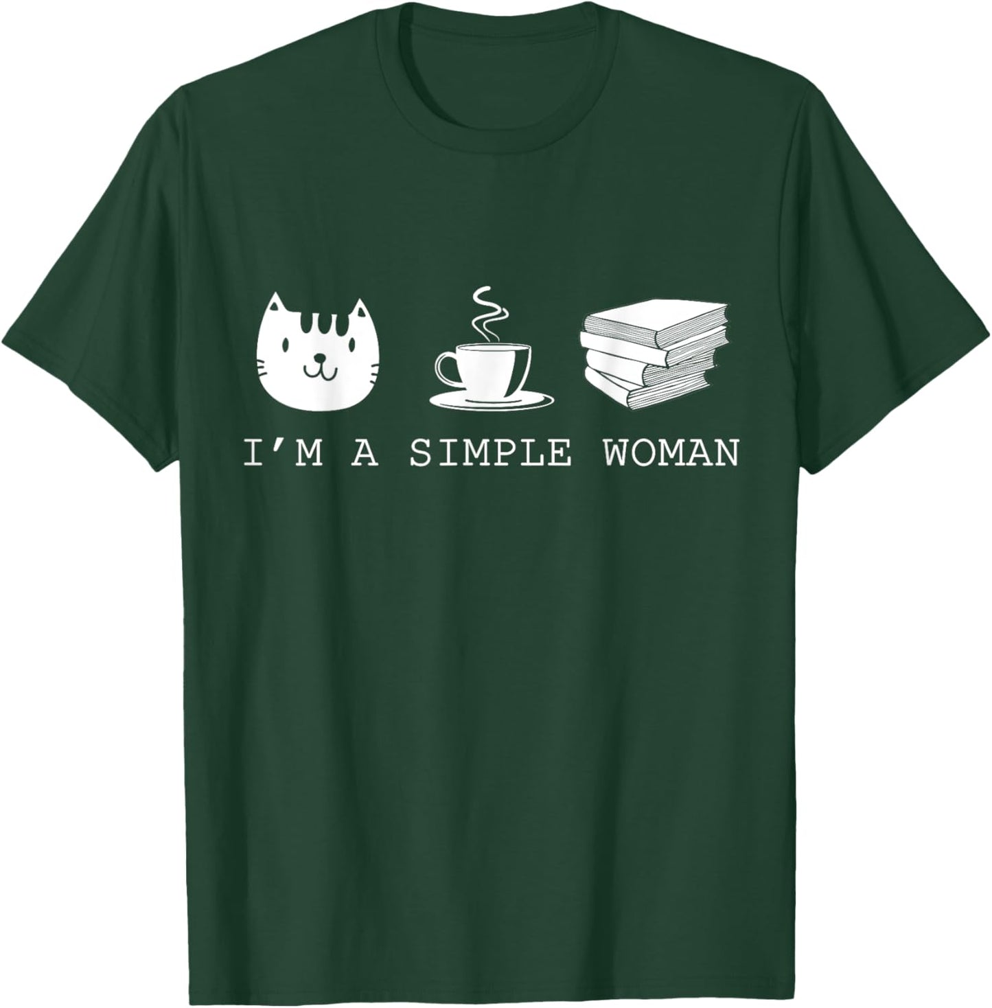 Books Tea Cat T-Shirt - T-Shirt | Forest