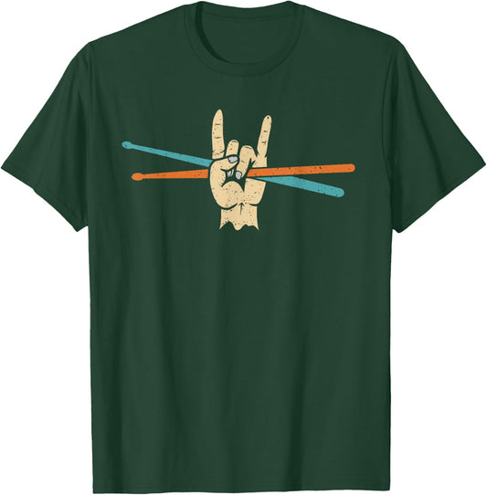 Funny Drummer Art Women Kids Drumming Lover Drummer T-Shirt - T-Shirt | Forest