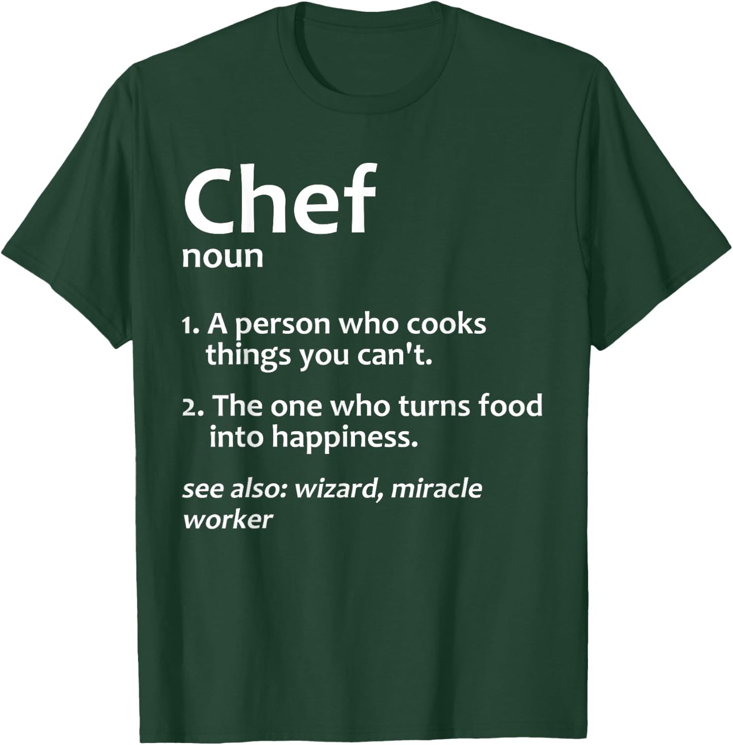Cool Chef Design Women Cooking Culinary Cook Chef T-Shirt - T-Shirt | Forest