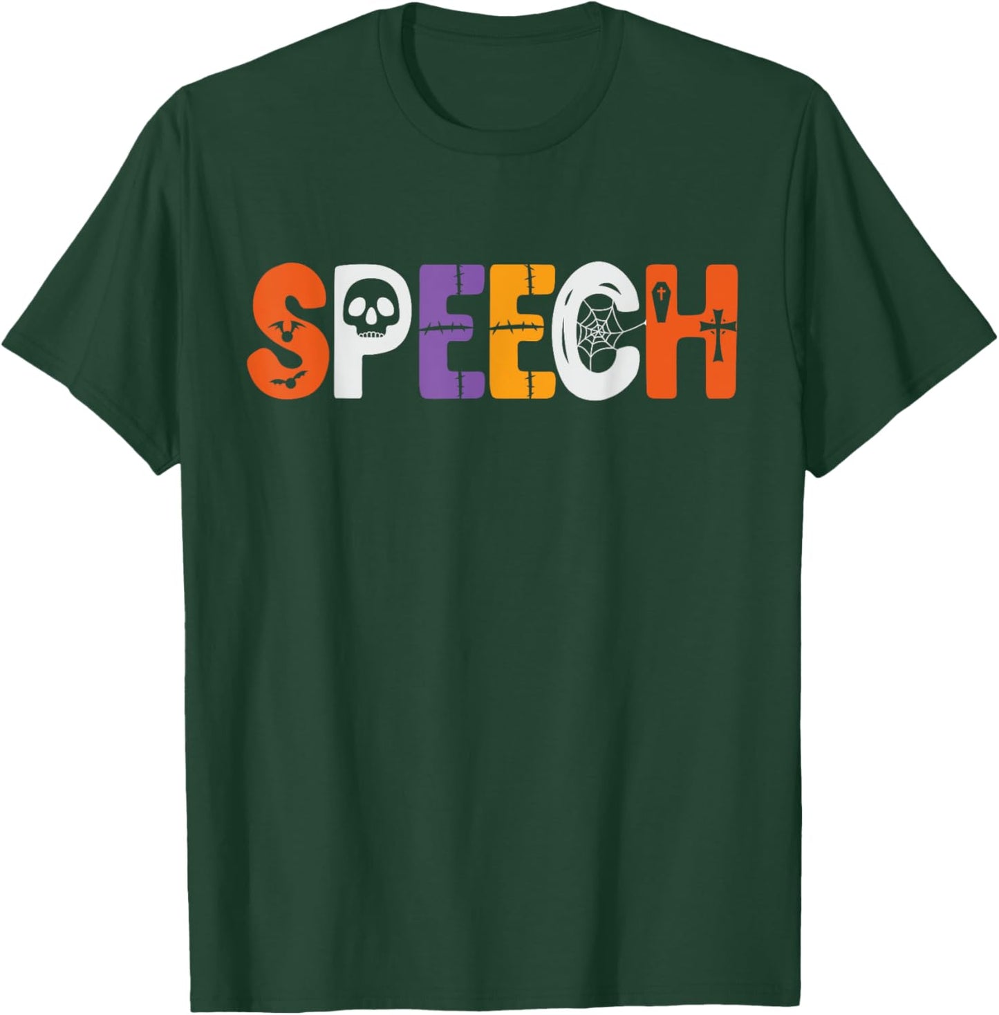 Speech Therapy Halloween Easy Lazy Costume Outfit SLP Women T-Shirt - T-Shirt | Forest