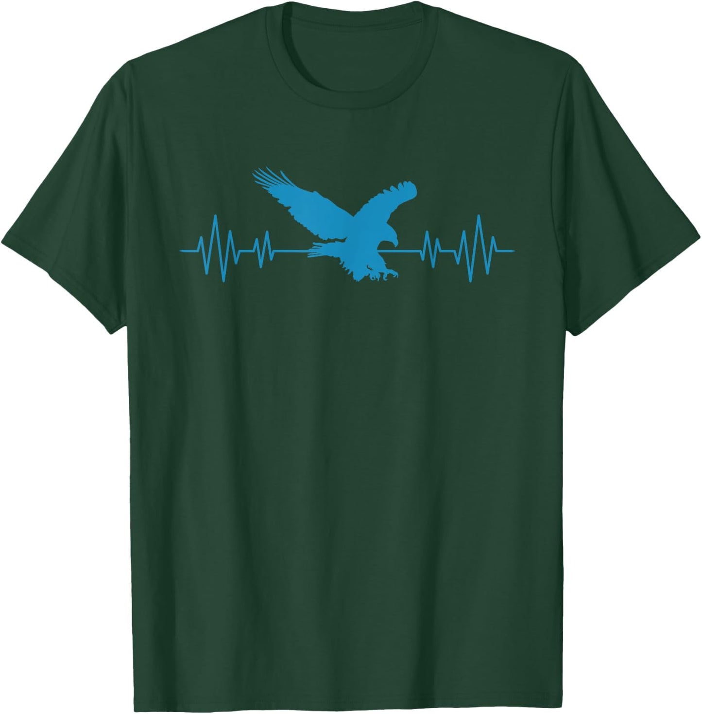 Great USA Eagle Heartbeat Funny American Bird Gift Men Women T-Shirt - T-Shirt | Forest