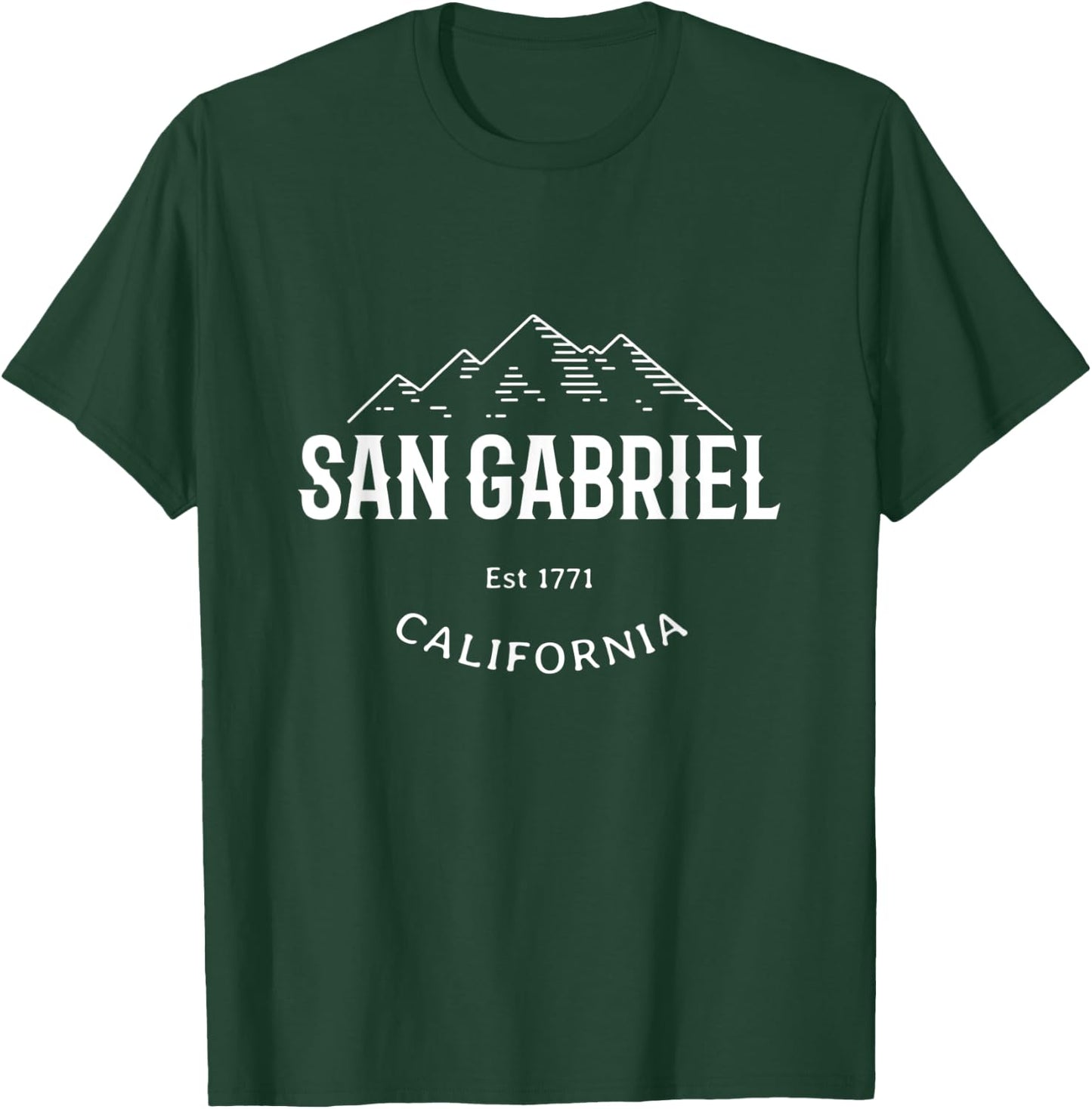 Retro Cool San Gabriel California Mountains Novelty T-Shirt - T-Shirt | Forest